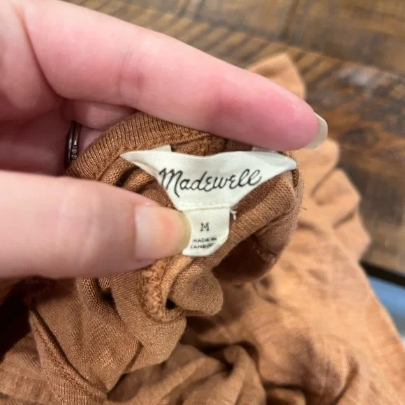 Madewell Tan Sundress Sleeveless Crew Neck Mini - Picture 3 of 3